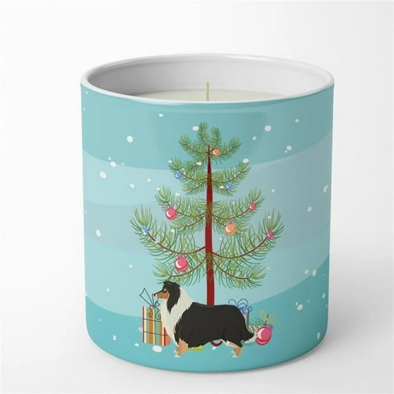 Carolines Treasures CK3532CDL 3.75 x 3.25 in. Unisex Collie Christmas Tree 10 oz Decorative Soy Candle