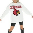 thumbnail image 2 of Women's Gameday Couture White Louisville Cardinals Big Goals Oversized Long Sleeve T-Shirt, 2 of 5