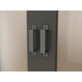 thumbnail image 2 of 42 in. x 84 in. 3-Lite Tempered Frosted Glass Black Finished Composite Double Sliding Barn Door with Hardware Kit Handle, 2 of 3