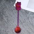 thumbnail image 4 of 304 Stainless Steel Luck Cat Coffee Stirring Spoon Cartoon Dessert Spoon for Eating Dinner Kitchen (Purple), 4 of 8