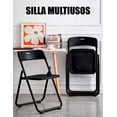 thumbnail image 3 of Silla Plegable de Plástico Reforzada Para  Patio Jardín Fiestas Exterior Resistente 6pzs, 3 of 6