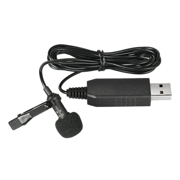 TFixol 150cm Portable Mini Clip-on Omni-Directional Stereo USB Mic Microphone for PC Computer