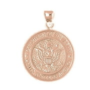 14K Rose Gold Department Of Army Pendant - 36 mm