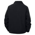 thumbnail image 3 of Men's New Casual Fashionable Comfortable Notch Collar Thin-Style Jacket, Black, Size XL, 3 of 4