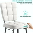 thumbnail image 6 of Homieasy Dining Chairs Set of 2, Upholstered Dining Room Kitchen Chairs with Thick Cushion, High Backrest, Metal Legs, Mid Century Modern Side Chair for Home Living Room Cafe Restaurant, White, 6 of 8