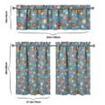 thumbnail image 6 of Pioneer Kitchen Curtains and Valance Set 36 Inch Tier Flowers 3 Pieces Set Dining Room Small Curtain Drapes Cafe Curtains Valance for Home Decor Rod Pocket, 6 of 6