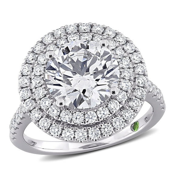Created Forever Women's 3 7/8ct TW Lab Grown Diamond 14k White Gold Double Halo Engagement Ring
