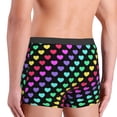 thumbnail image 3 of Fotbe Rainbow Hearts Men’s Total Support Pouch Boxer Briefs, X-Temp Cooling, Moisture-Wicking Underwear, Regular, Long-leg and Trunk-X-Large, 3 of 6