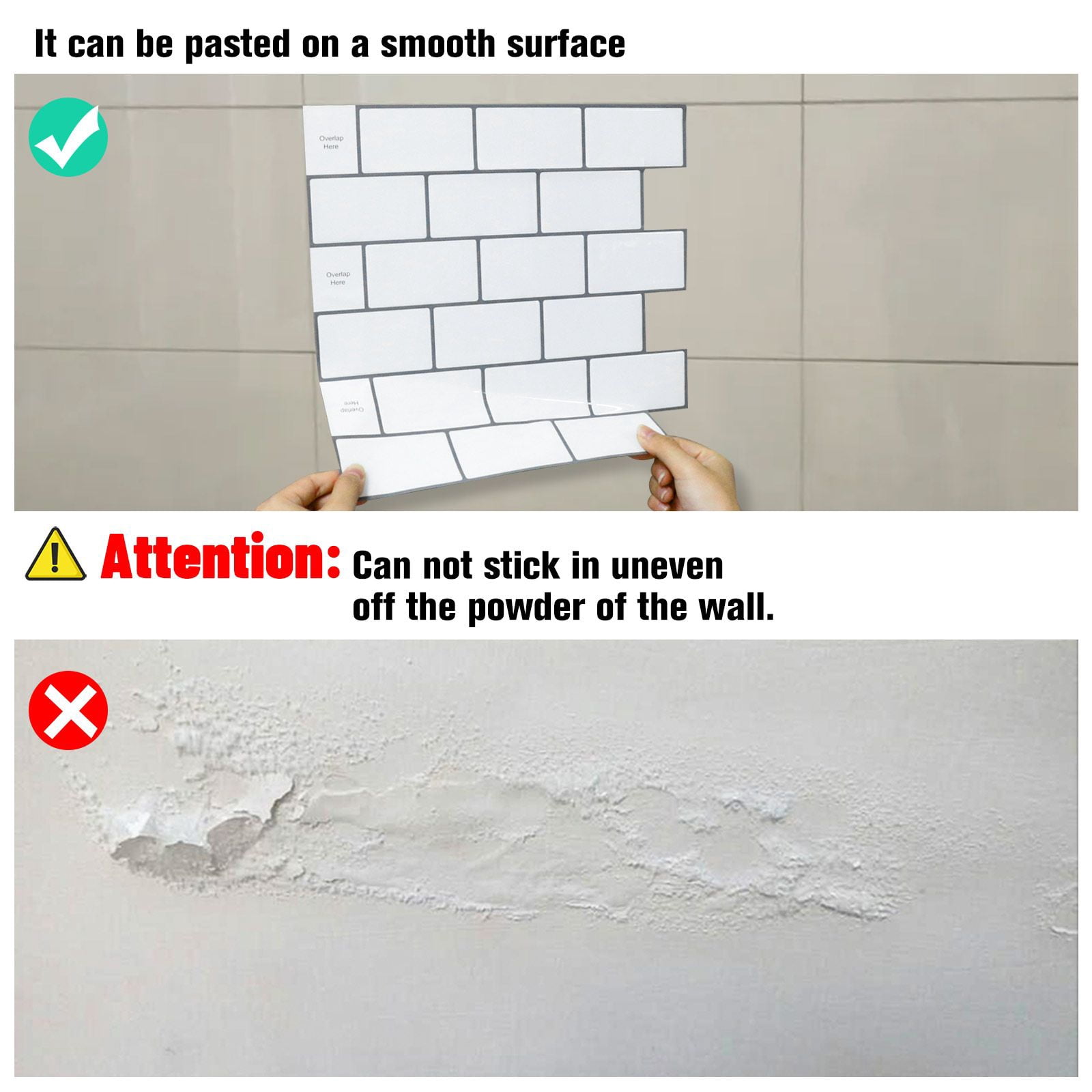 10 Pcs Marble Peel and Stick Backsplash Tiles 12"x12" Self-Adhesive Glazed Ceramic Surface Wall Tiles Waterproof Heat Resistant Stick on Tiles for Kitchen Bathroom Countertop