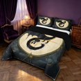 thumbnail image 2 of Manfei Vintage Dragon Animals King Size Comforter Sets,Fantasy Stars Moon Comforters King Size,Black Yellow,Black Reversible,3 Pieces,1 Comforter and 2 Pillowcases, 2 of 7