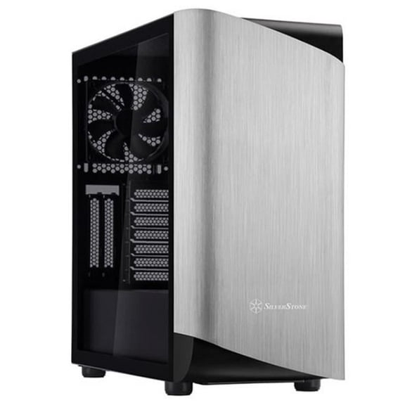 SilverStone SEA1SB-G ATX mid-tower case with aluminum bezel and steel chassis