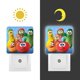 thumbnail image 3 of VeggieTales en Casa Luz nocturna LED con sensor de anochecer a amanecer para dormitorio, baño, pasillo, escaleras - Lámpara LED nocturna de enchufe, 0.5W - 1 pieza, 3 of 6