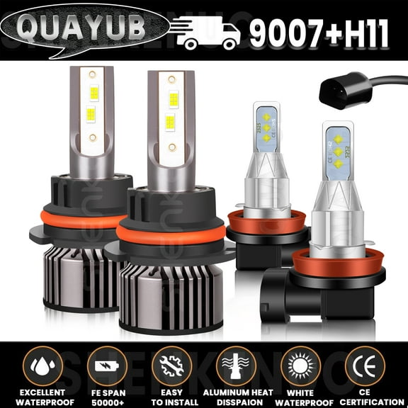 For Nissan Pathfinder 2005-2012 4x 9007 H11 Faro LED Bombillas de luz antiniebla