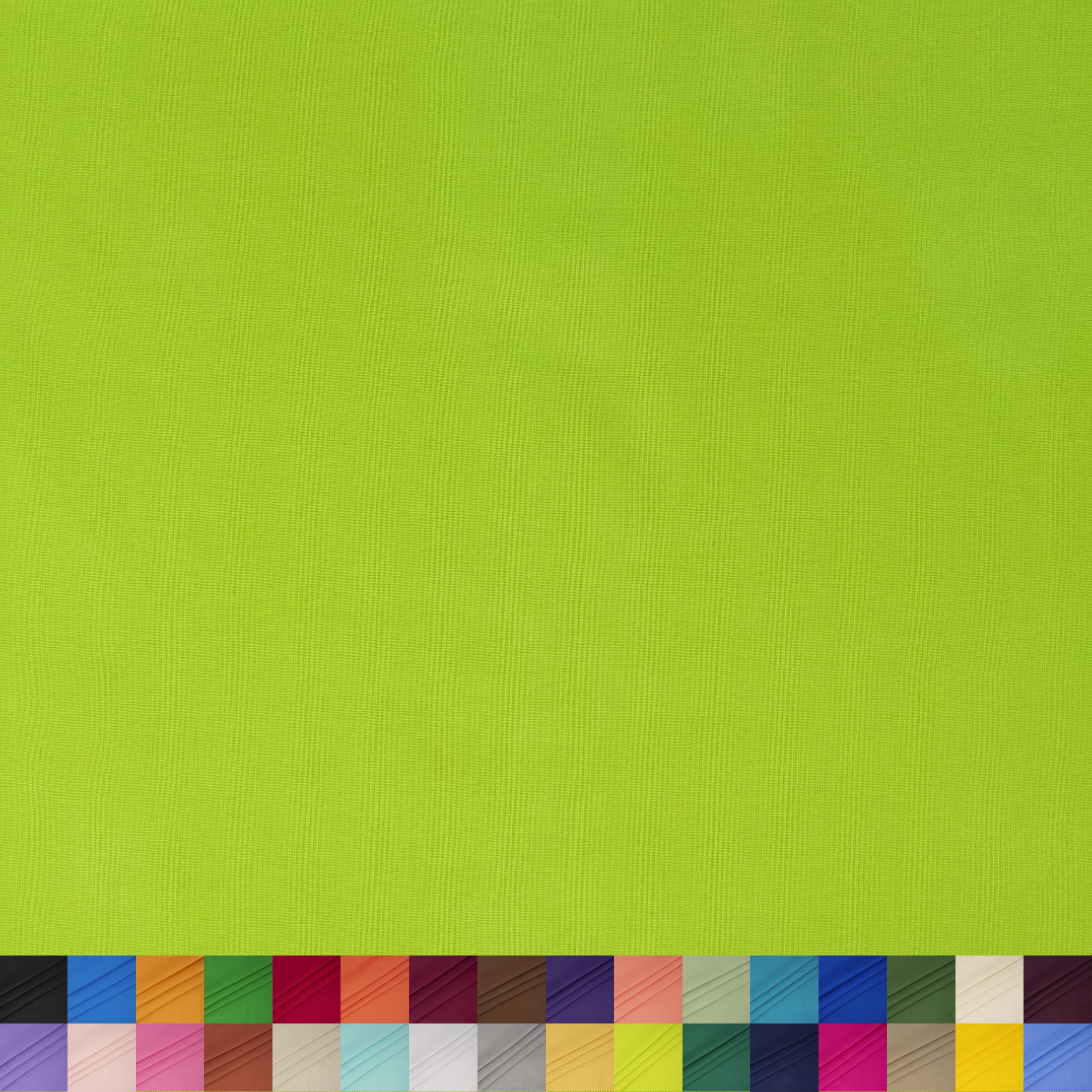 (4 pack) Waverly Inspirations 1 Yard Cut 100% Cotton Solids Fabric, Bright Green, 44" Wide for Quilting & Sewing