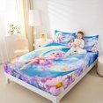 thumbnail image 4 of Manfei Cartoon Elf Twin Sheet Sets,Dreamy Fairy Tale Twin Fitted Sheet,Colorful Daisy Flowers Flat Sheet For Girls Teens,Breathable Home Decor,3-Piece, 4 of 7