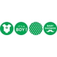 thumbnail image 2 of Darling Souvenir 190 Pieces Green Baby Shower Chocolate Drop Labels Stickers - Self-Adhesive Mini Candy Wrappers for Favors & Party Decorations, 2 of 2