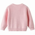 thumbnail image 6 of Bobifish Baby Light Blue Crew Neck Sweater Red Cherry Applique Long Sleeve Soft Cute Kids Outdoor Activities & Home Wear Daily Knitted Pullover Top, 6 of 7