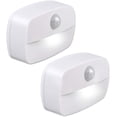 thumbnail image 1 of Luz nocturna LED automática [paquete de 2], sensor de movimiento autoadhesivo, luz nocturna de montaje en pared, luz nocturna de montaje en pared para baño, dormitorio, pasillo (luz blanca) Ormromra GX-473, 1 of 4