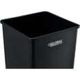 thumbnail image 2 of Global Industrial Square Plastic Garbage Can, Black, 35 Gallon, 2 of 5
