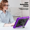 thumbnail image 4 of For Lenovo Tab M11/K11 LTE 2024 Case 11 inch, 360 Rotating Shockproof Cover with Stand, Screen Protector, Shoulder Strap (TB330FU/TB330XU/TB331FC), Purple, 4 of 7
