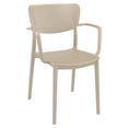 thumbnail image 3 of Compamia Loft Bistro Set 3 Piece with 27 inch Table Top Taupe, 3 of 3