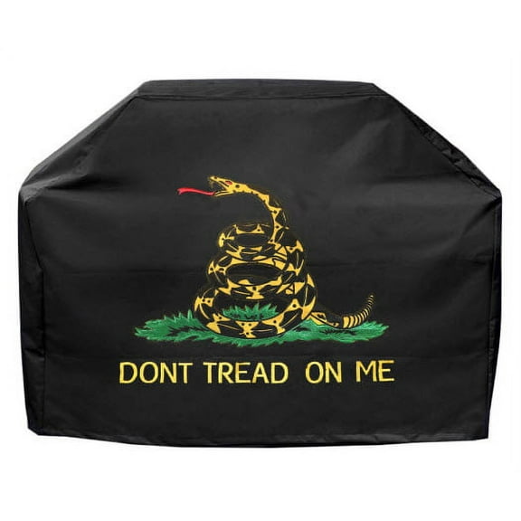 Grill cover with Gadsden logo 64 inch Heavy Duty Waterproof BBQ Grill Cover