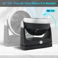 thumbnail image 5 of 8-Inch Oscillating Desk Fan with 3 Speeds, 180° Adjustable Tilt, Quiet Personal Fan for Home, Office, Bedroom, 5 of 6