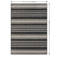 thumbnail image 3 of Better Homes & Gardens Outdoor/Indoor Rug, Charcoal & Ivory Stripe, 3 of 9
