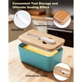 thumbnail image 4 of Butter Dish with Lid: Butter Dish for Countertop - Ceramic Butter Keeper Container with Knife and High-Quality - Silicone Sealing Butter Box for Home Decor Good Kitchen GiftButter tray, 4 of 7
