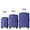 Navy Blue, variant on Unisex Luggage Set of 3 with 20" 24" 28", Honeycomb-Patterned Suitcase with 3-Step Push Botton Handle & TSA-Lock