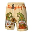 thumbnail image 4 of Vsdgher Gnomes Happy Thanksgiving Men's Beach Shorts, Surfing shorts, Swim trunks, Quick Dry Swim Trunks for Surfing Beach Fun -3X-Large, 4 of 6