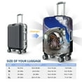 thumbnail image 6 of Easygdp Astronaut in Outer Space Print Elastic and Washable Suitcase Protective Cover with Hidden Zipper Fits 18-32 inch Luggage -Medium, 6 of 9