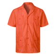 thumbnail image 1 of XDZJLR Men Shirt Spring And Summer Fashion And Leisure Dongfeng Pocket Button Lapel Short Sleeve Tops, 1 of 7