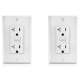 thumbnail image 1 of 2X GFCI Outlet 20A, GFI Electrical Receptacle with LED Indicator, 20A Tamper- Ground Fault Circuit Interrupter, 1 of 6