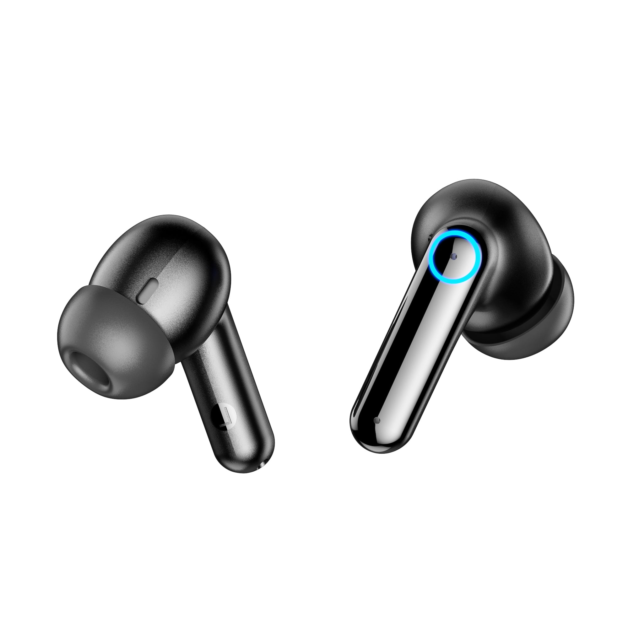 Wireless Earbuds, Bluetooth 5.3 Headphones HiFi Stereo, Bluetooth Earbuds with ENC Noise Cancelling Mic, IP7 Waterproof in Ear Earphones, 56H, LED Display Ear buds for Pad Workout Sports, Black