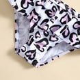 thumbnail image 6 of Emy Dola Baby Girl Leopard Bathing Suit Toddler Two Piece Swimsuit Ruffle Sleeve Summer Beach Bikini Sets for 0-5 Years, 6 of 7