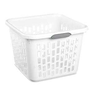 Sterilite 1.5 Bushel Square Laundry Basket, White