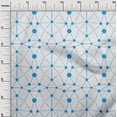 thumbnail image 3 of oneOone Georgette Viscose Turquoise Blue Fabric Geometric Diy Clothing Quilting Fabric Print Fabric By Yard 42 Inch Wide, 3 of 4