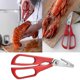 thumbnail image 4 of Tijeras de acero inoxidable para mariscos, langostas, camarones, cangrejos y peladores (1 pieza, rojo), 4 of 5
