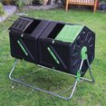 thumbnail image 4 of Miracle-Gro DFDC210 Dual 105L 28 Gallon Bin Tumbling Garden Waste Soil Composter, 4 of 5