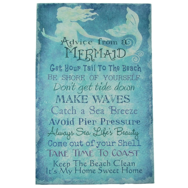 Advice From a Mermaid Canvas Wall Art Advice From a Mermaid Canvas Wall Art