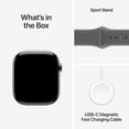 thumbnail image 3 of Apple Watch Series 11 [GPS + Cellular 42mm] Smartwatch with Natural Titanium Case with Stone Gray Sport Band - M/L, 3 of 8