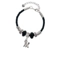 thumbnail image 2 of Delight Jewelry Silvertone Small Mustang - Mascot Niece Celtic Knot Leather Bead Bracelet, 7"+2" Extender, 2 of 4
