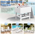 thumbnail image 5 of FUNDAZE Outdoor Cooler Table, Outdoor Side Table with 3 Gallon Ice Bucket,Detchable Top Lid, Patio Bar Table for Poolside, Party, Camping, Picnic, White, 5 of 12