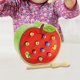 thumbnail image 4 of Juego de madera para atrapar gusanos, juego magnético suave para regalos navideños para niños (manzana), 4 of 6