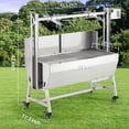 thumbnail image 4 of Ataucjin Stainless Steel Automatic Rotisserie Grill with Wind Screen, 37in 132LB Capacity Electric BBQ Pig Lamb Rotisserie Roaster 50W Motor, Charcoal Spit Roaster Grill for Outdoor Kitchen, Camping, 4 of 7