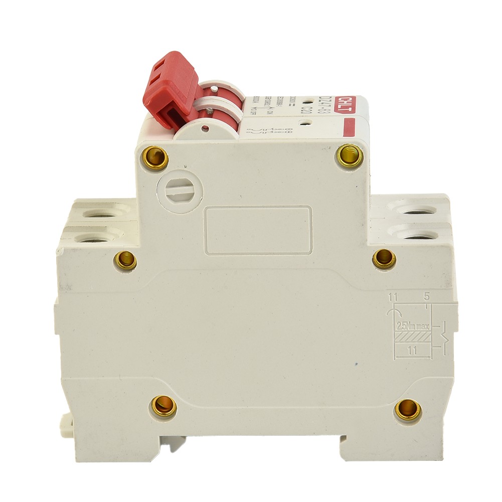 Dc Circuit Breaker 500V 2 Pole Double Mcb Solar Pv 10 16 20 32 40 63 Amp Circuit Breaker for Terminal Power Distribution 2P 20A