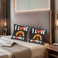 thumbnail image 2 of Set of 2 18x18in Throw Pillow Covers - Whimsical Black Cat Design with ' I LOVE ' Text & Hearts for Couch Bed Car, 2 of 8
