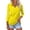 CGH54-Yellow, variant on Lumtrix 3/4 Length Sleeve Womens Tops Solid Color Lapel Collar Lightweight Polo Shirts Casual Loose Business Work Tees Blue L