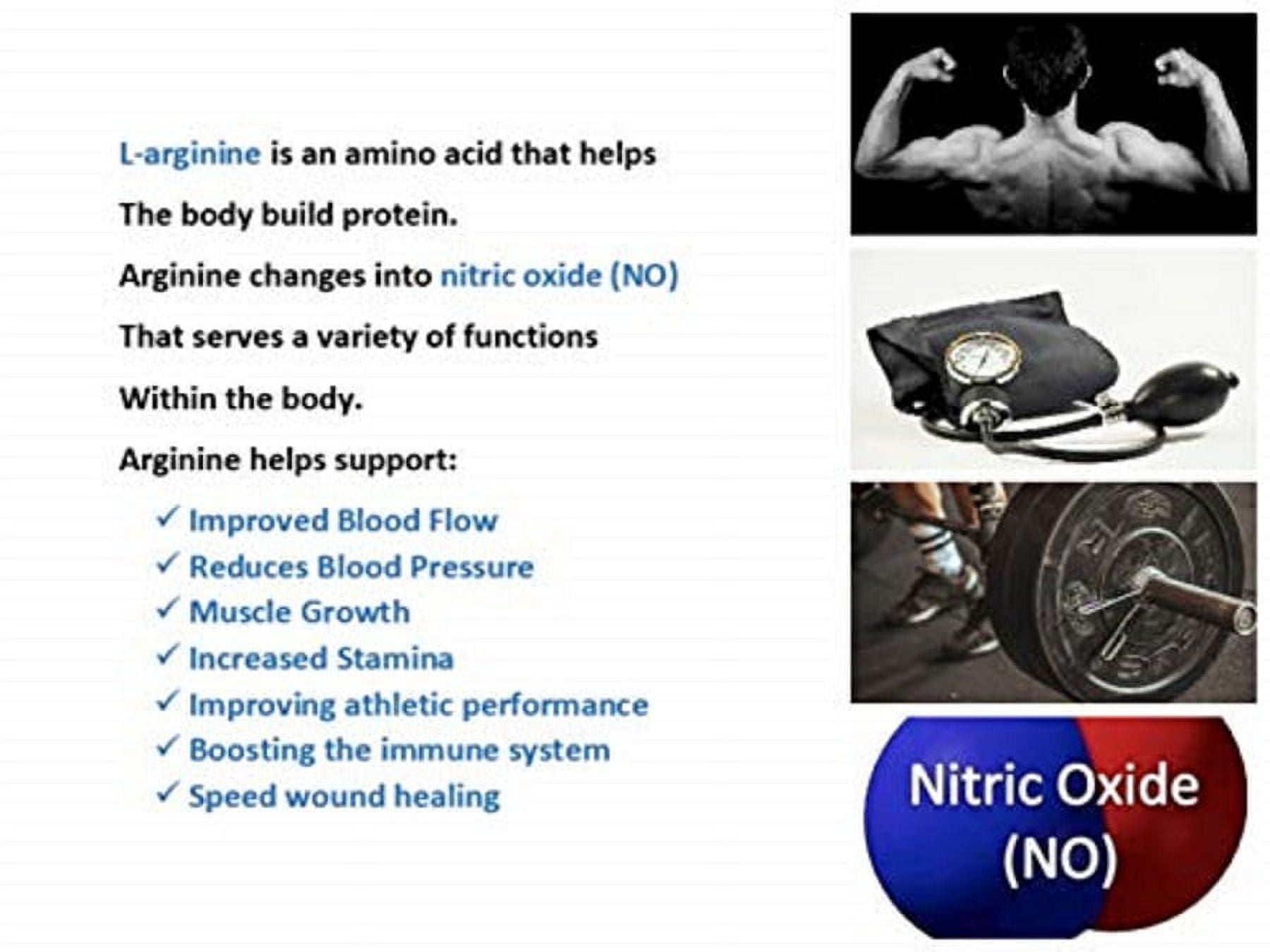 L-Arginine Pro Powder - 5500mg L-Arginine, 1100mg L-Citrulline Cardio Health (Raspberry, 3 Jars)